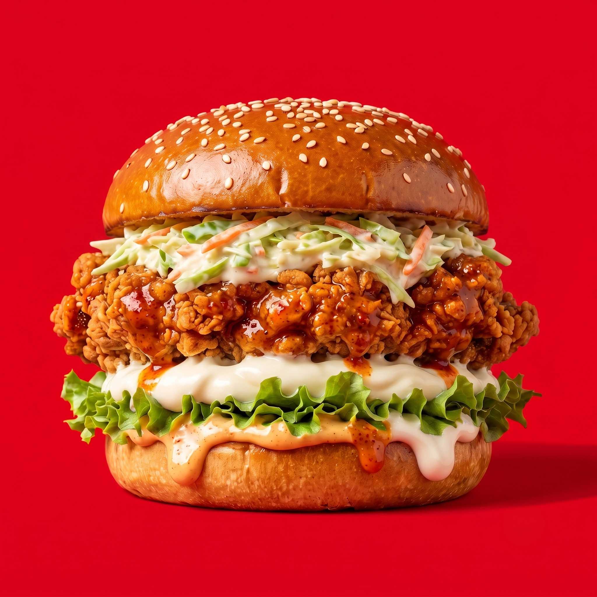 Creamy Slaw Chicken Burger